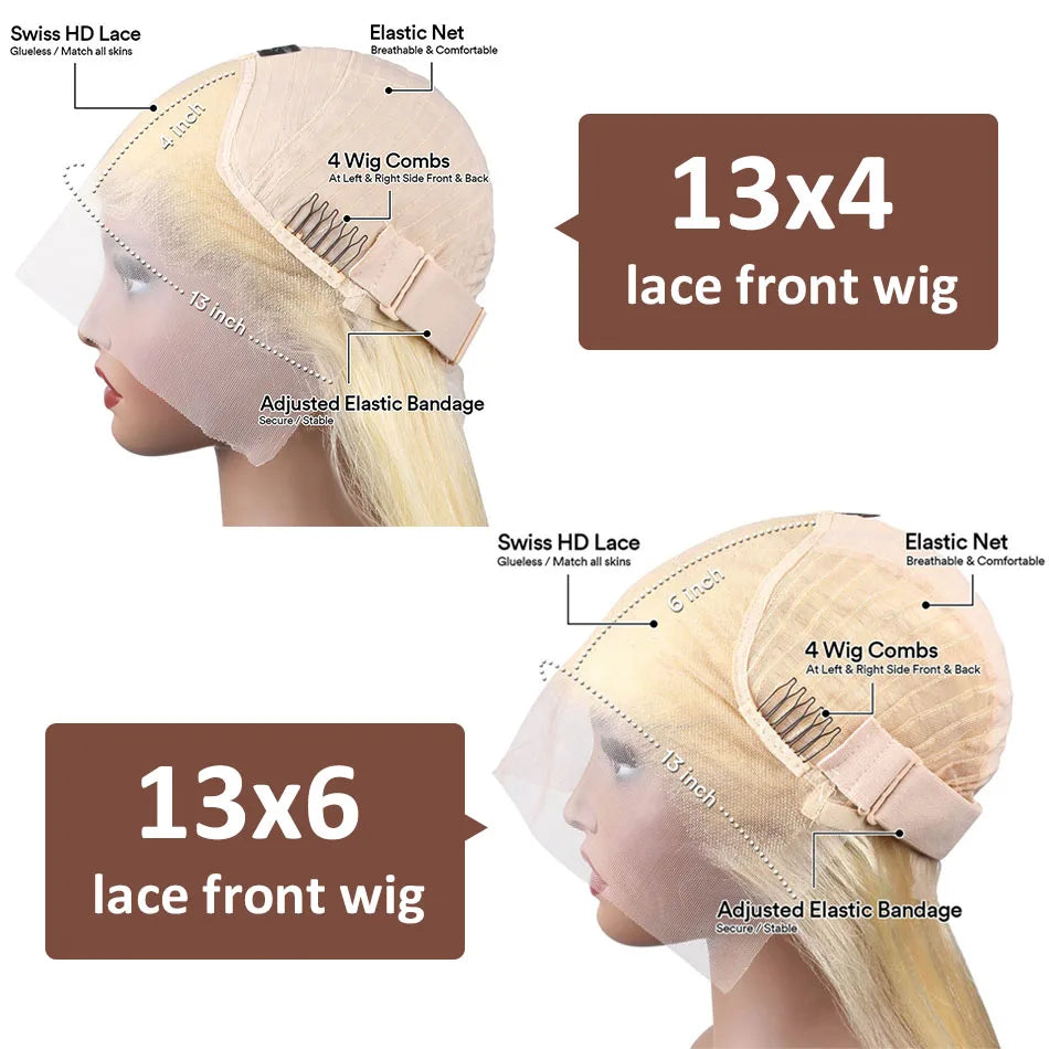 Blonde Lace Front Wig 613 Hd Lace Frontal Wig 13X6 Curly Lace Front Human Hair Wig 13X4 Deep Wave Frontal Wigs for Women